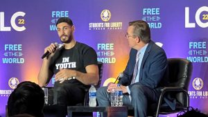 NBA star and human rights activist Enes Kanter Freedom spoke on stage at LibertyCon International 2022 about government abuses in China