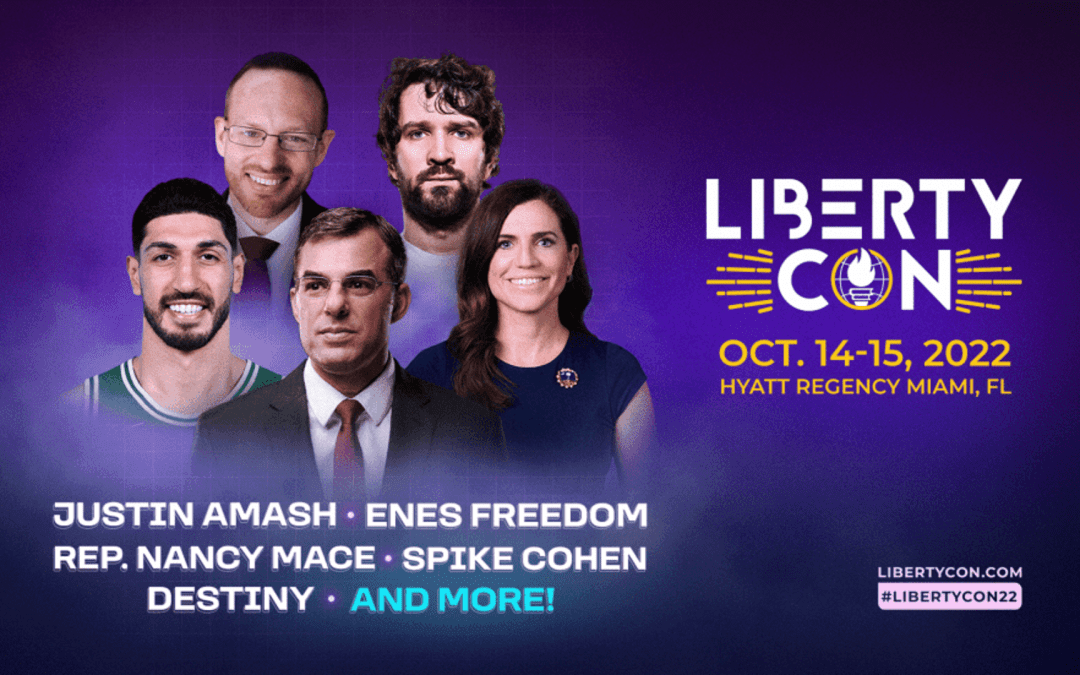 We are pleased to announce the lineup for our flagship event, LibertyCon International 2022, on Oct. 14-15 at the Hyatt Regency in Miami, FL